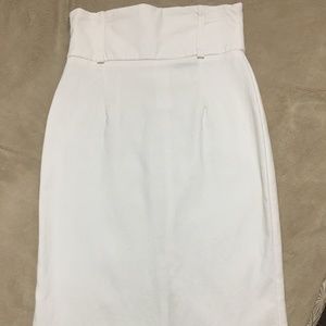 White pencil skirt